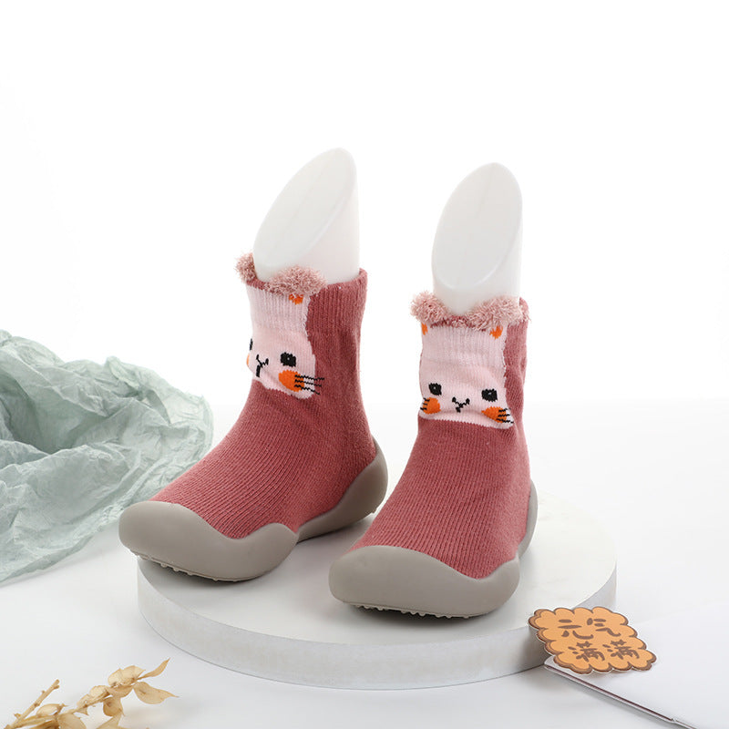 Zapato calcetín ergonómico para bebés color rosado
