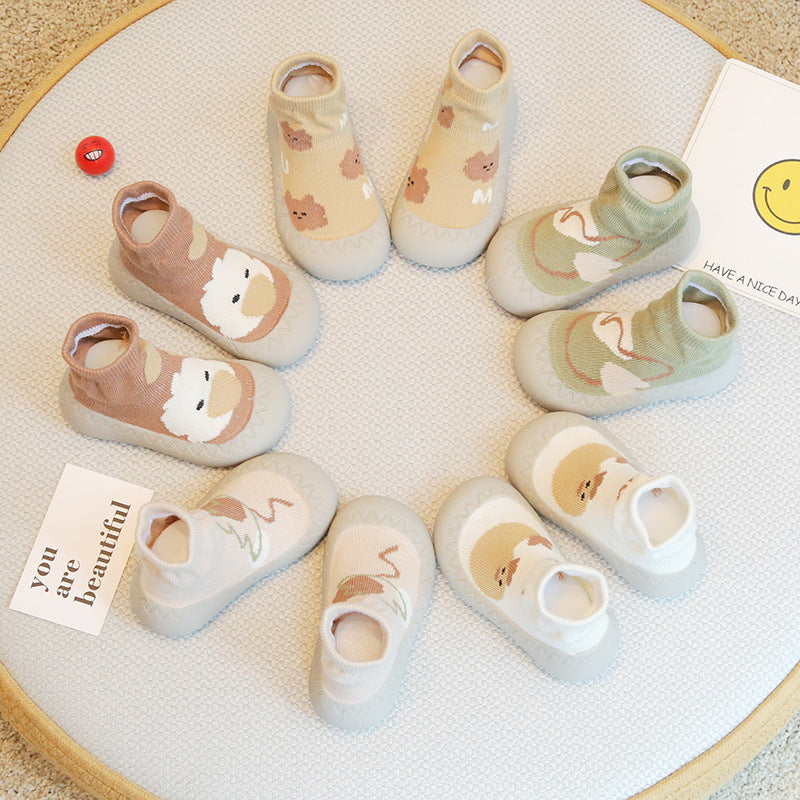 Zapato calcetín ergonómico para bebés color café