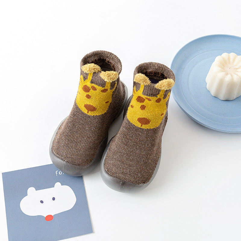 Zapato calcetín ergonómico para bebés color café