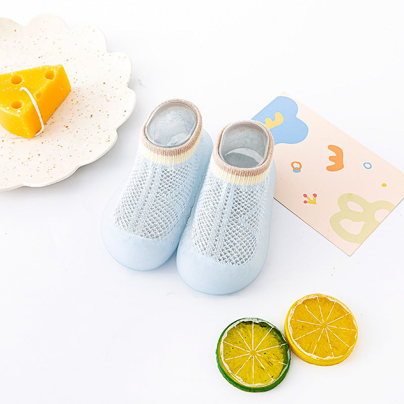Zapato calcetín ergonómico para bebés color azul