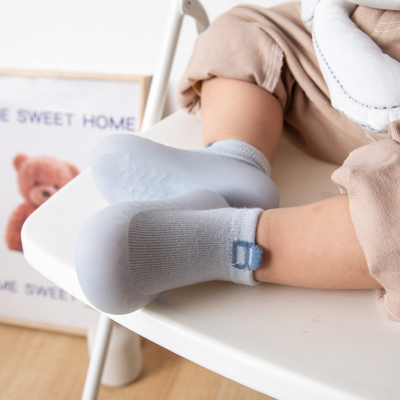 Zapato calcetín ergonómico para bebes azul