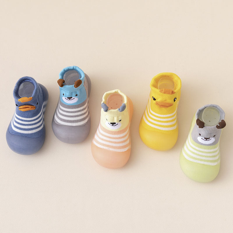 Zapato calcetín ergonómico para bebés color amarillo