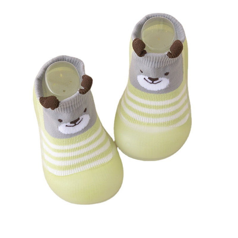 Zapato calcetín ergonómico para bebés color verde