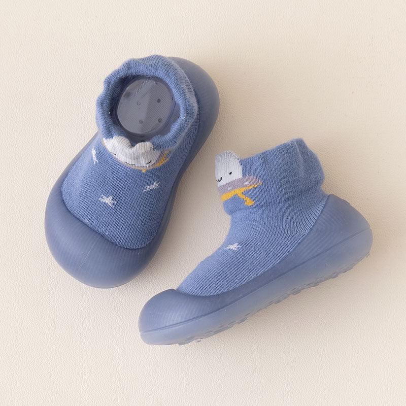 Zapato calcetín ergonómico para bebés azul