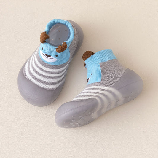 Zapato calcetín ergonómico para bebés color gris