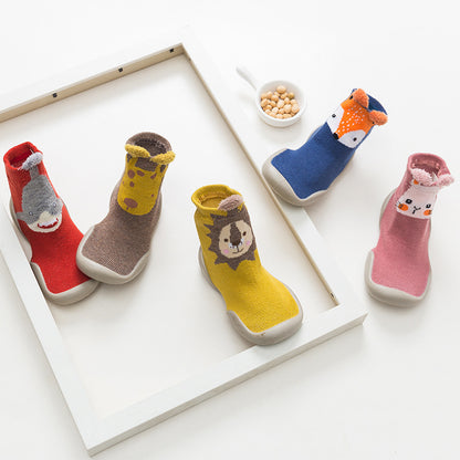 Zapato calcetín ergonómico para bebés color café