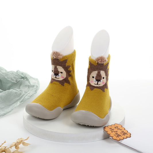 Zapato calcetín ergonómico para bebés color amarillo