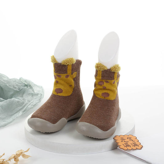 Zapato calcetín ergonómico para bebés color café