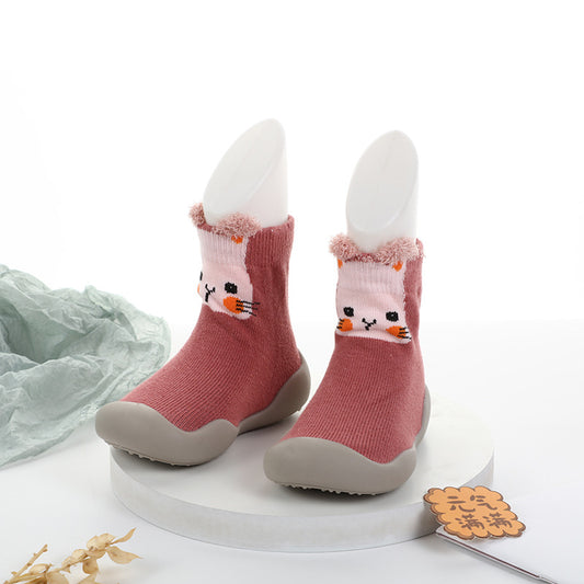 Zapato calcetín ergonómico para bebés color rosado