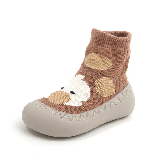Zapato calcetín ergonómico para bebés color café
