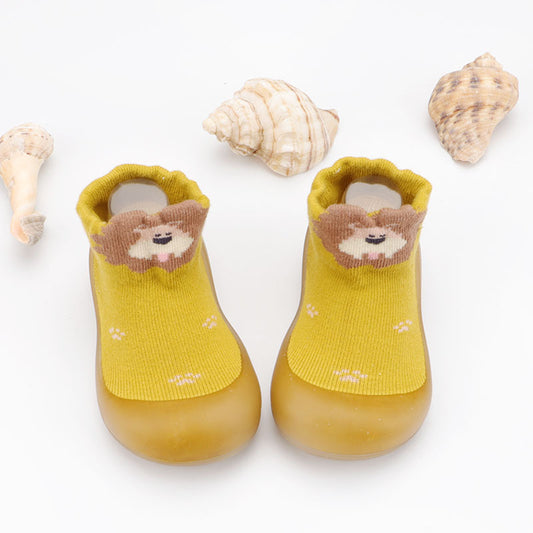 Zapato calcetín ergonómico para bebés color amarillo