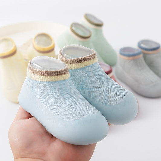 Zapato calcetín ergonómico para bebés color azul