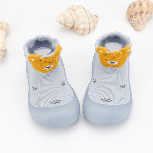 Zapato calcetín ergonómico para bebés color celeste
