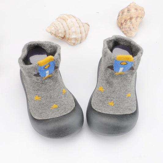 Zapato calcetín ergonómico para bebés color gris