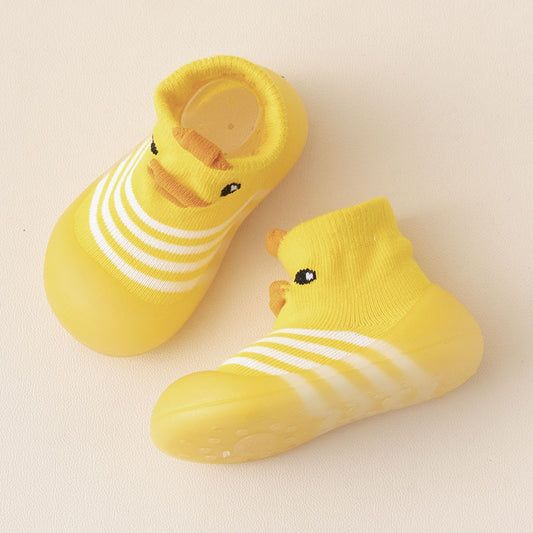 Zapato calcetín ergonómico para bebés color amarillo