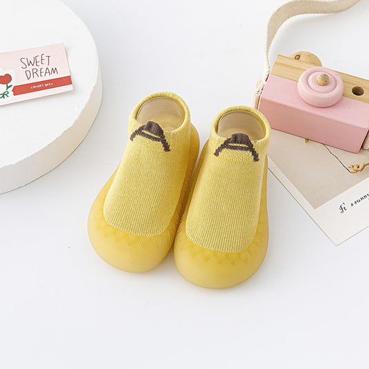 Zapato calcetín ergonómico para bebés amarillo