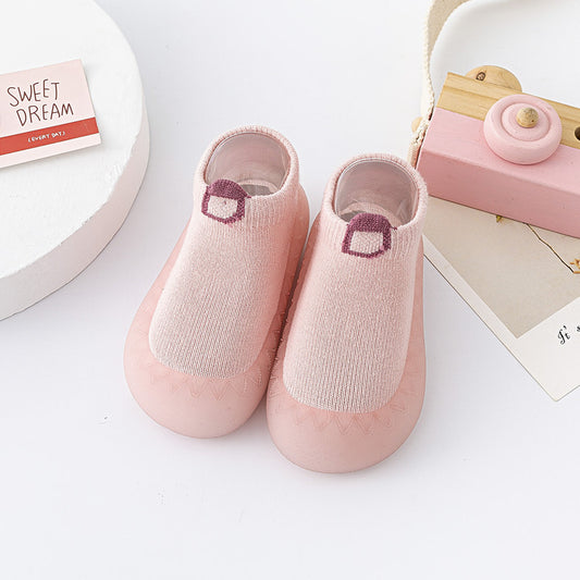 Zapato calcetín ergonómico para bebes color rosado