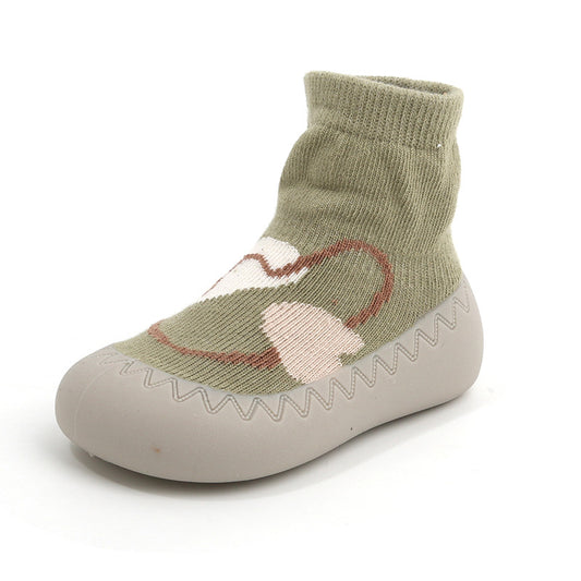Zapato calcetín ergonómico para bebés color verde