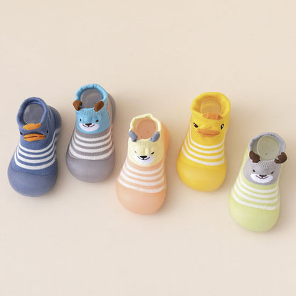 Zapato calcetín ergonómico para bebés color amarillo