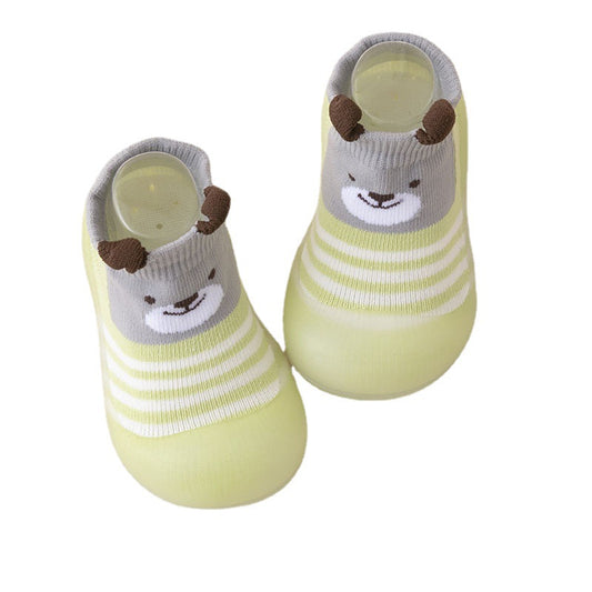 Zapato calcetín ergonómico para bebés color verde